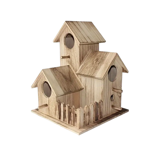 Lovely Bird's Nest - Villa Style Wooden Birdhouse-0
